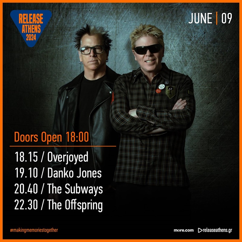 Offspring στο Release Athens 2024 - Ώρες εμφανίσεων